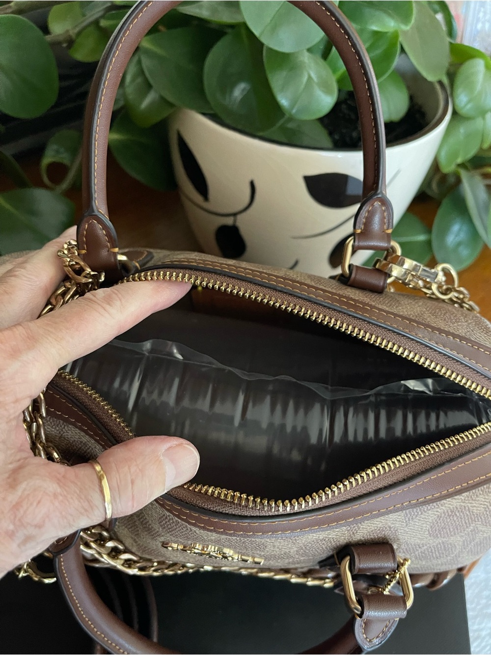 Coach Rowan Satchel with NWT Matching Wallet - Picture 8 of 12